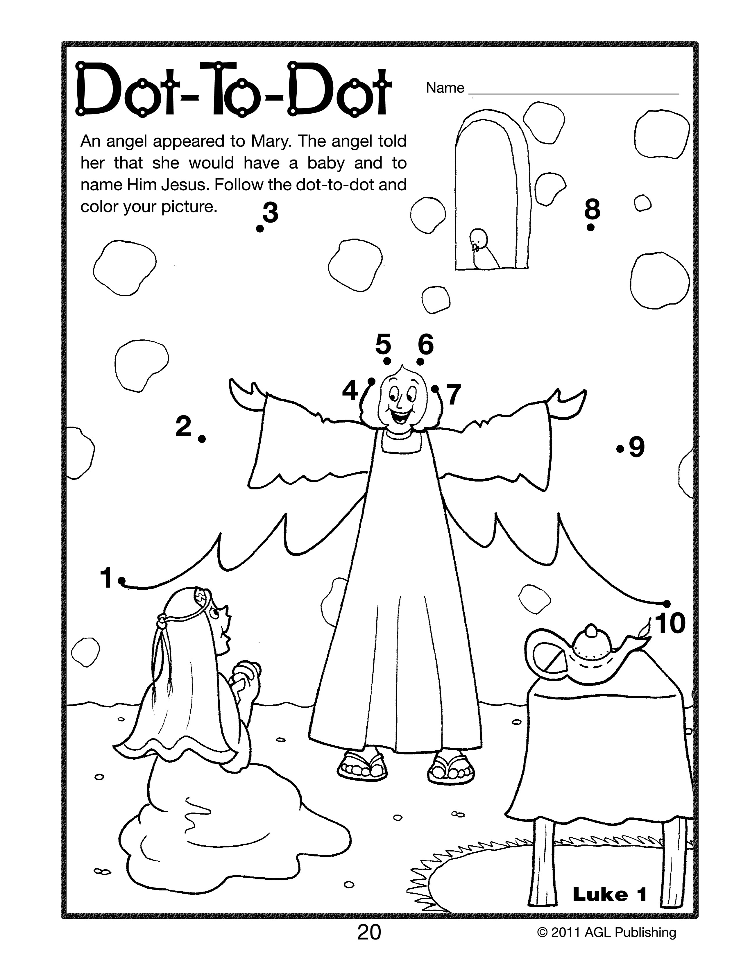 zechariah and the angel coloring pages - photo #50
