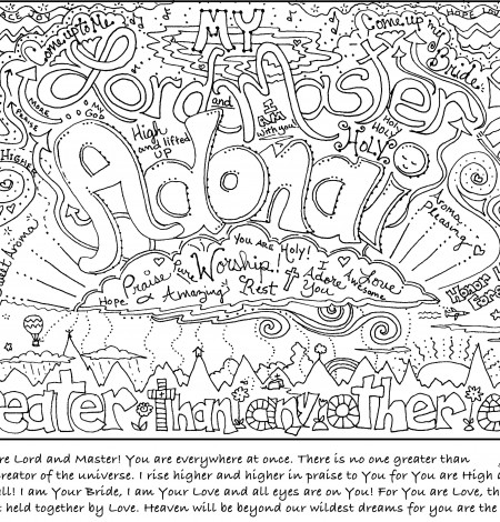 Names Of God Coloring Page Coloring Pages